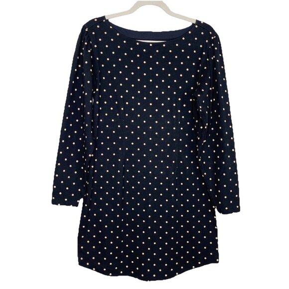 La Vie Rebecca Taylor Polka Dot Shift Dress Women’s Size Medium Black Gold - Picture 1 of 9
